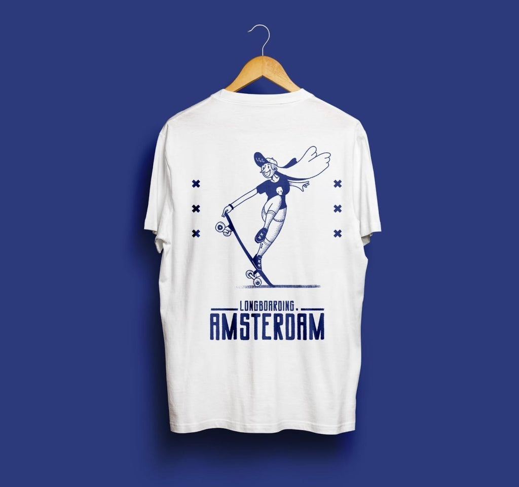 Longboarding Amsterdam T-Shirt_Skater girl_XS__True Supplies