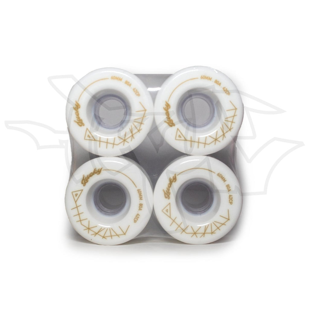 Lucky Wheels - Archetype Sixties - White - 60mm / 80a (Set of 4 Wheels)____True Supplies