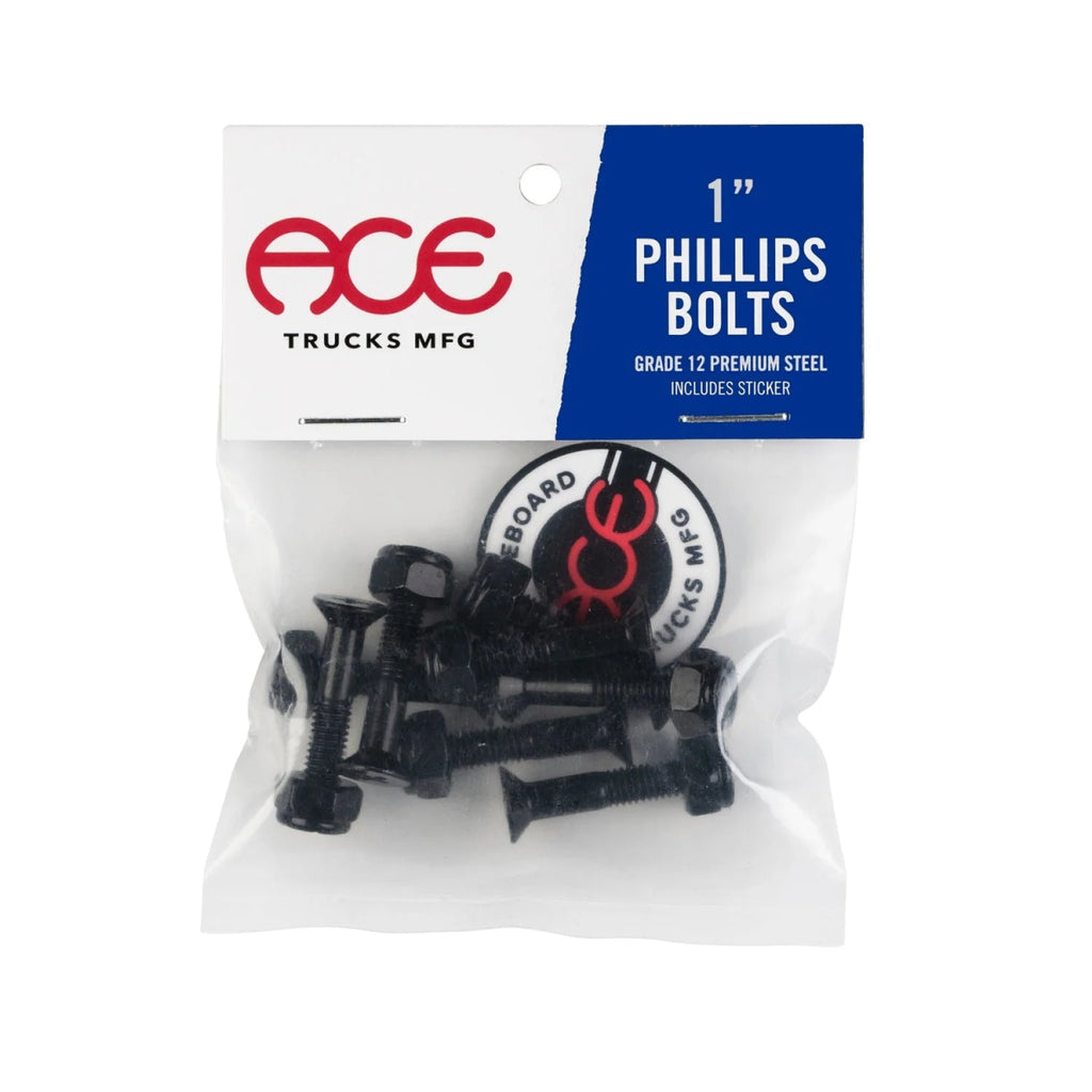 Ace Trucks Hardware Flathead Bolts Phillips_1"___True Supplies