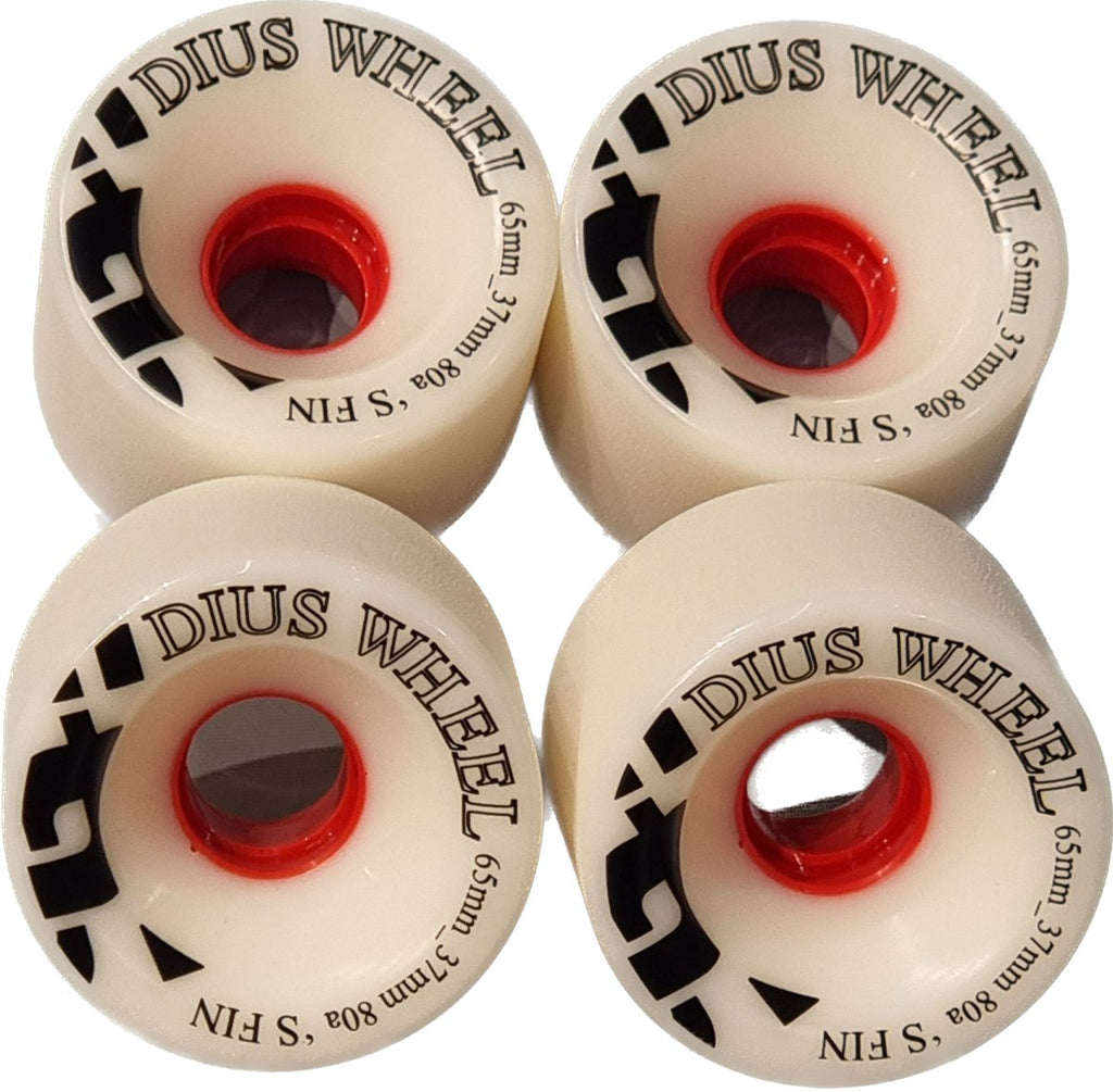 Dius S'Fin Wheels - 65mm 80a_White___True Supplies