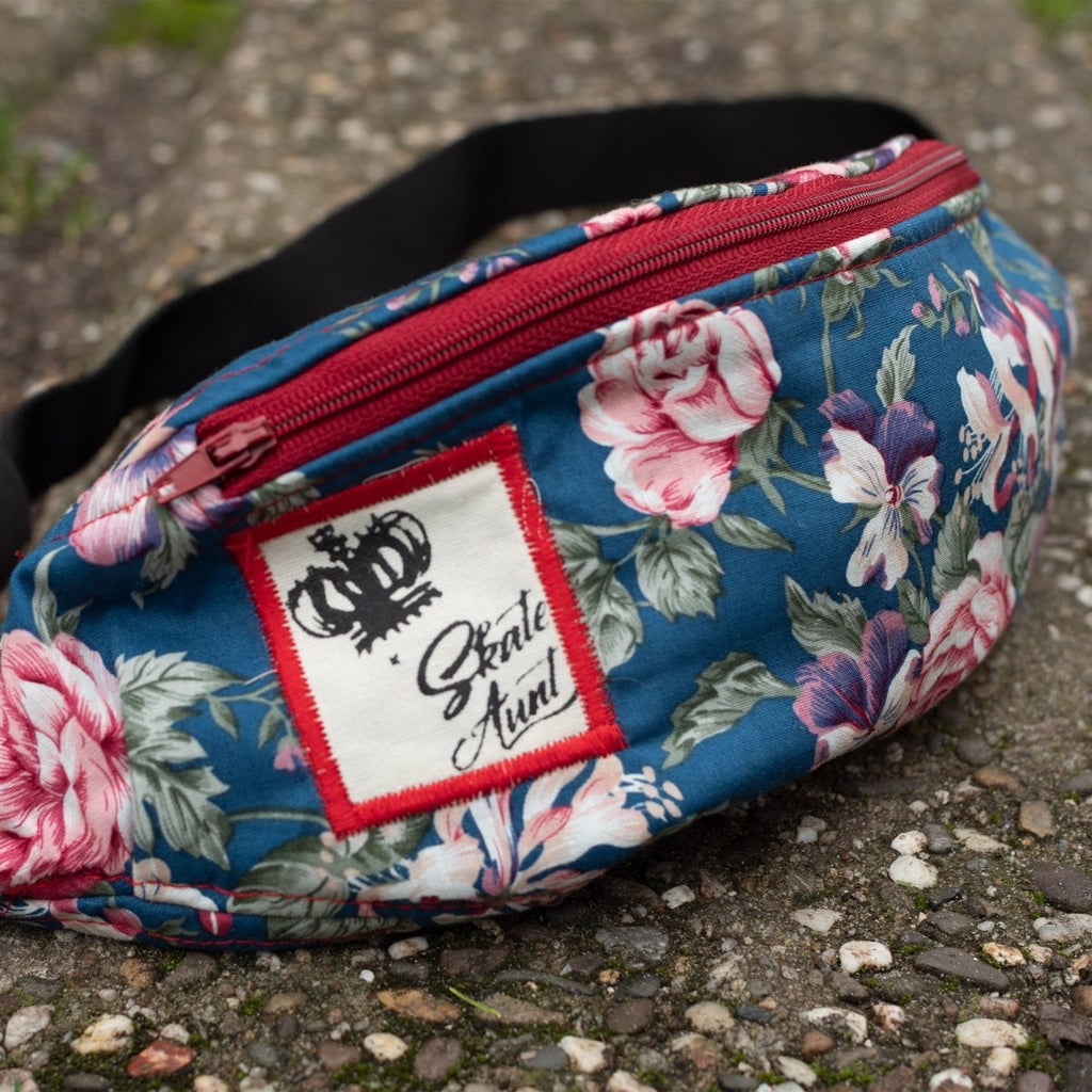 Flowers Red and Blue Crownboards Fanny Pack____True Supplies