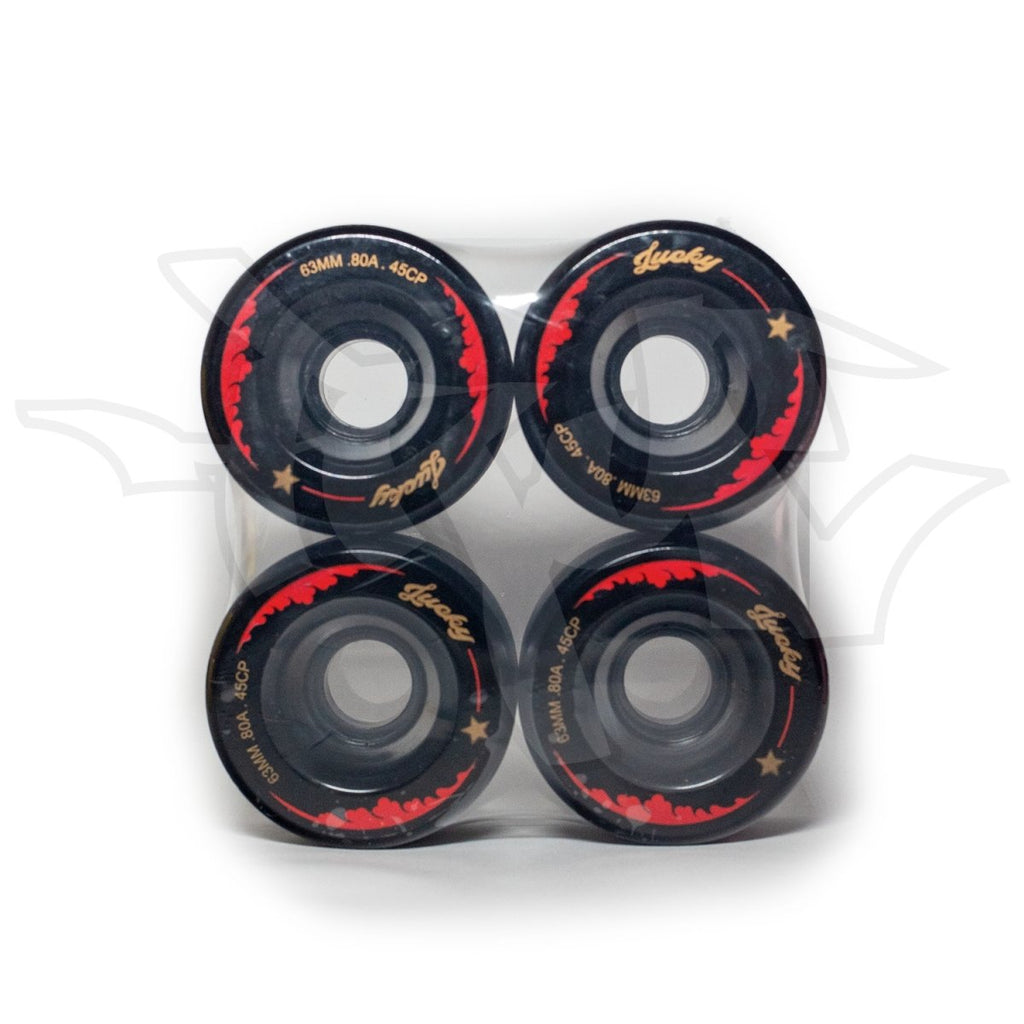 Lucky Wheels - Sixty Three - Black - 63mm / 80a (Set of 4 Wheels)____True Supplies