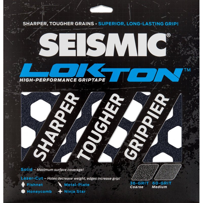 Seismic Lokton 36-grit Griptape sheets (3 pack)_Honey Comb___True Supplies
