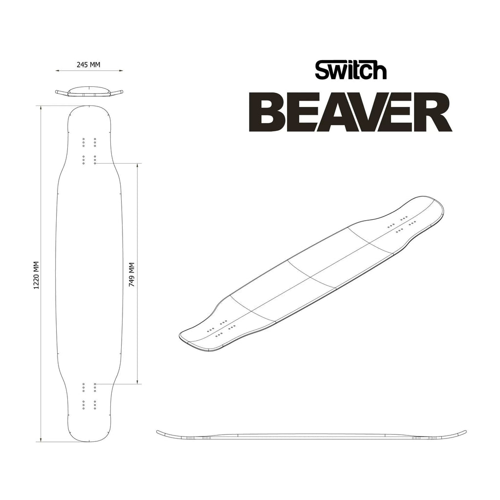 Switch Longboards - Beaver 48"_Flex 2___True Supplies